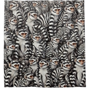 Monkey Design Shower Curtain