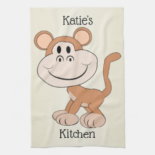 Monkey Design Tea Towel