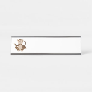 Monkey Desk Name Plate