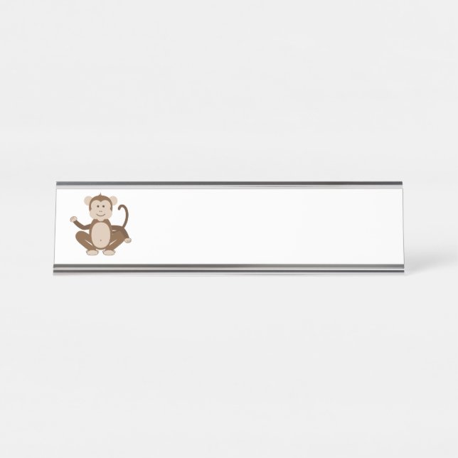 Monkey Desk Name Plate (Front)