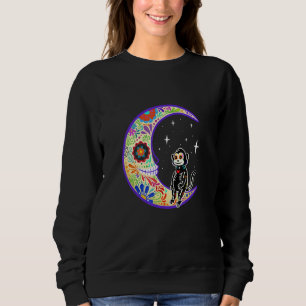 Monkey Dia De Los Muertos Skeleton Sugar Skull Sweatshirt