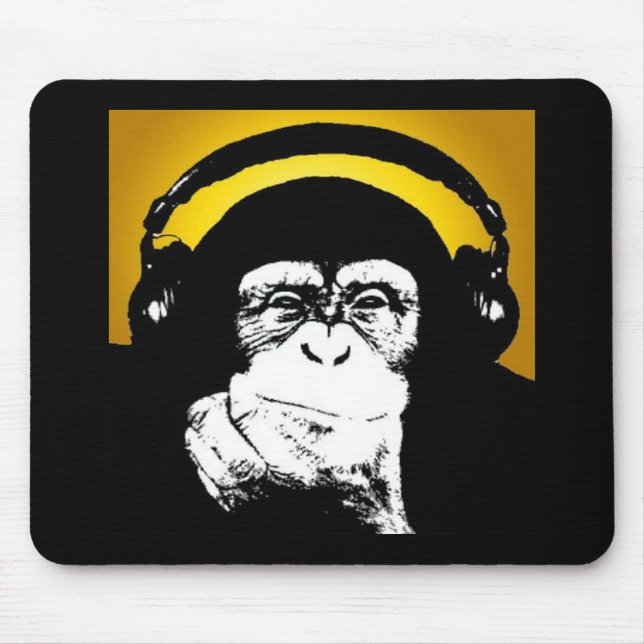 Monkey DJ Mouse Pad (Front)
