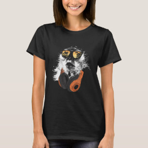 Monkey Dj With Headphones And Sunglasses Party 2 T-Shirt