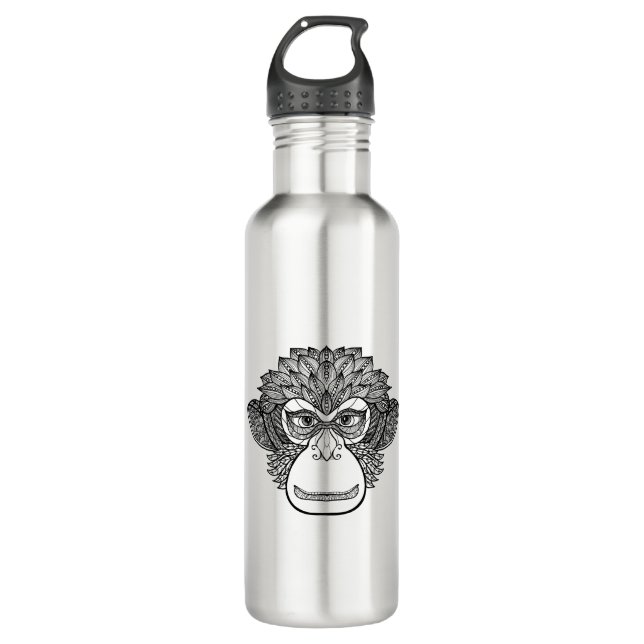 Monkey Doodle Face 710 Ml Water Bottle (Front)
