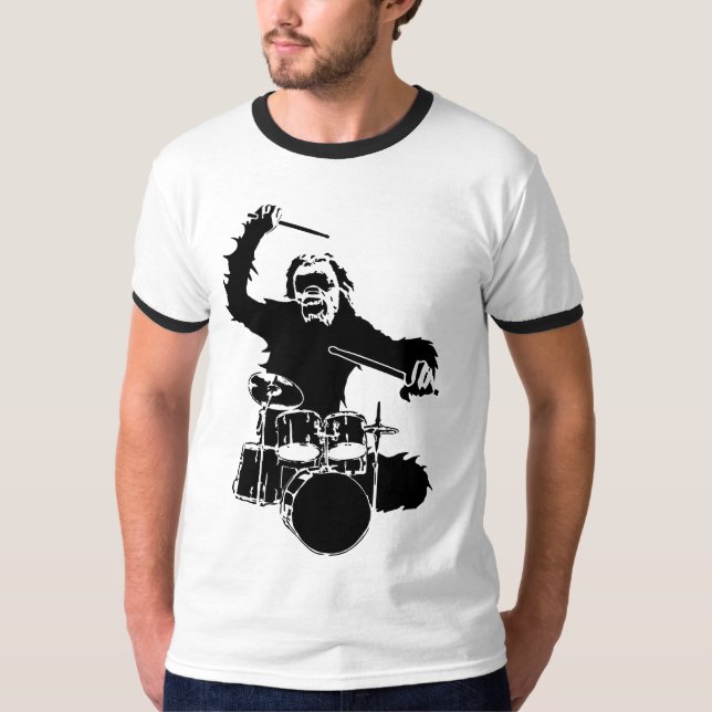 Monkey Drummer T-Shirt (Front)