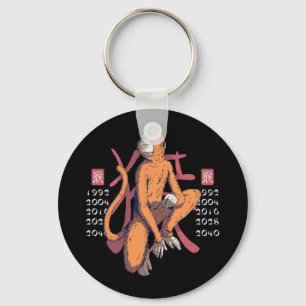 Monkey East Zodiac Sign Key Ring