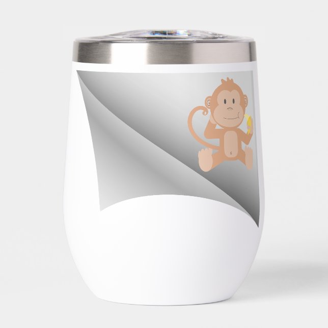 monkey eat banana under the patch (Front)