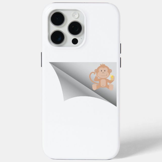 monkey eat banana under the patch Case-Mate iPhone case (Back)