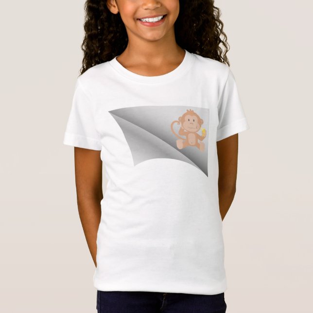 monkey eat banana under the patch T-Shirt (Front)