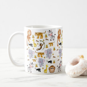 Monkey Elephant Tiger Mug