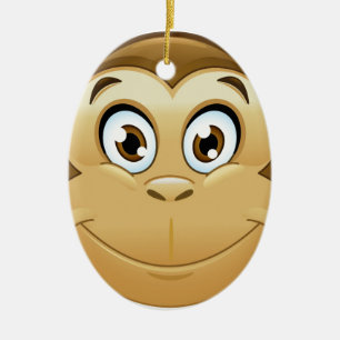 monkey emoji ceramic tree decoration