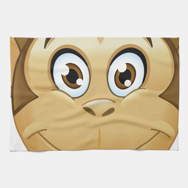 monkey emoji tea towel (Horizontal)