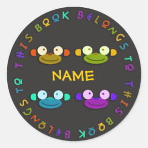 Monkey Face Back To School Stickers! Classic Round Sticker