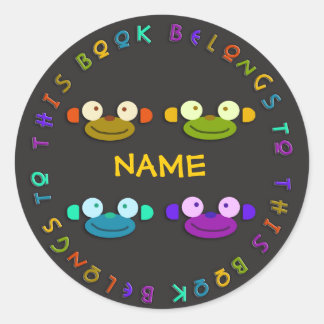 Monkey Face Back To School Stickers! Classic Round Sticker
