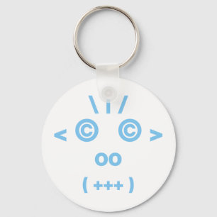 Monkey Face (Blue) Key Ring