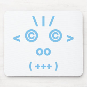 Monkey Face (Blue) Mouse Mat