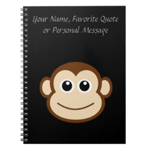 Monkey Face Cartoon Notebook