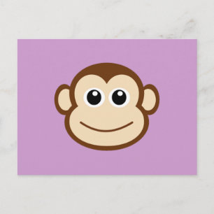 Monkey Face Cartoon Postcard