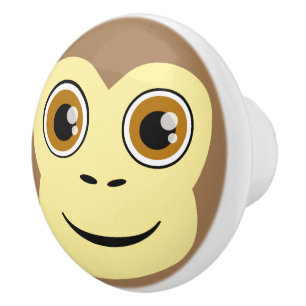 Monkey Face Ceramic Knob