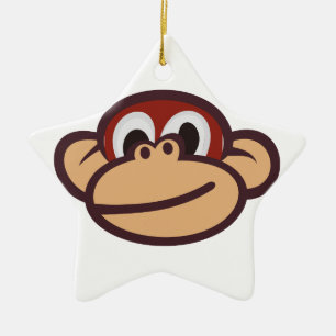 Monkey Face Ceramic Tree Decoration