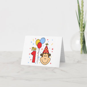 Monkey Face First Birthday Fill-in Invitation