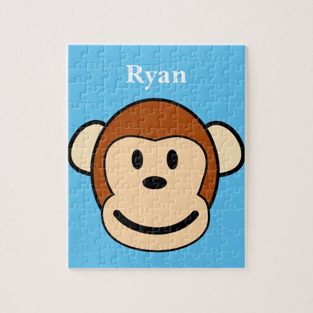 Monkey Face Personalised Jigsaw Puzzle (Vertical)