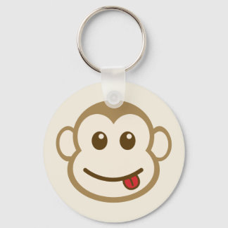 Monkey Face Vector Art Key Ring