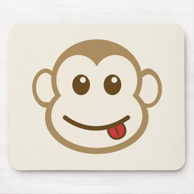 Monkey Face Vector Art Mouse Mat (Front)