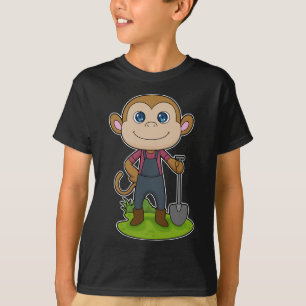Monkey Farmer Shovel T-Shirt