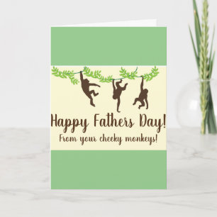 Monkey Fathers Day Card  