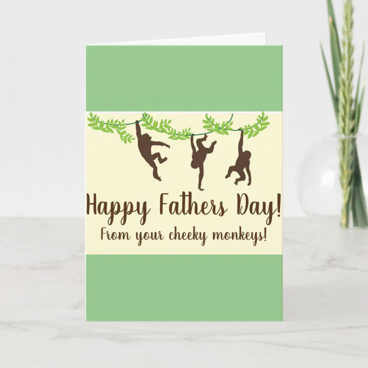 Monkey Fathers Day Card | | Zazzle