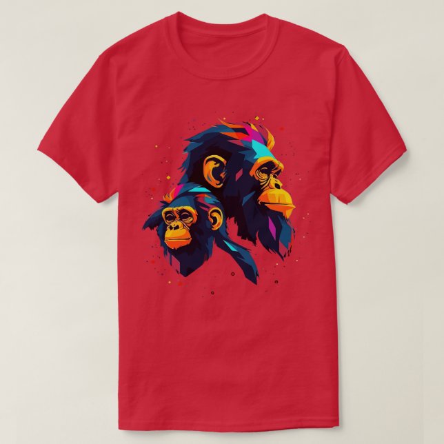Monkey Fathers Day T-Shirt (Design Front)