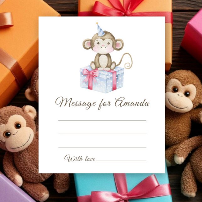 Monkey first birthday time capsule message (Creator Uploaded)