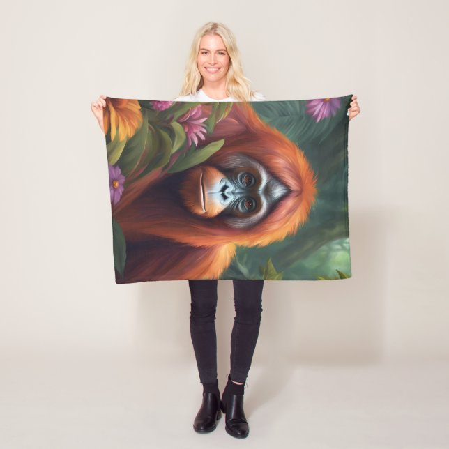 Monkey Fleece Blanket, 30"x40" Blanket (In Situ)