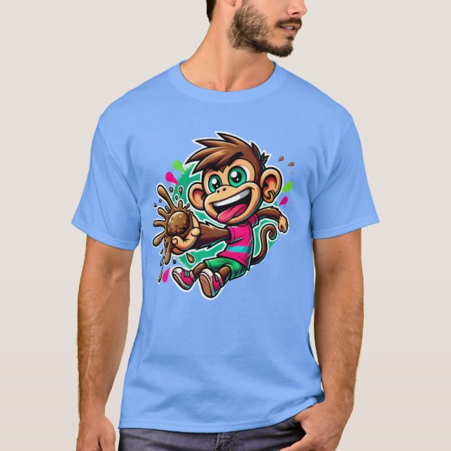 Monkey Flinging Madness T-Shirt (Front)