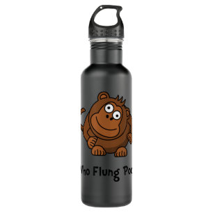 Monkey Flung Poo Funny  710 Ml Water Bottle
