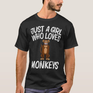 Monkey For Girls Kids Primate Animal Monkey T-Shirt