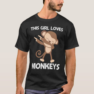 Monkey For Girls Mum Ape Zoo Wild Animal  1 T-Shirt