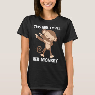 Monkey For Girls Mum Ape Zoo Wild Animal T-Shirt