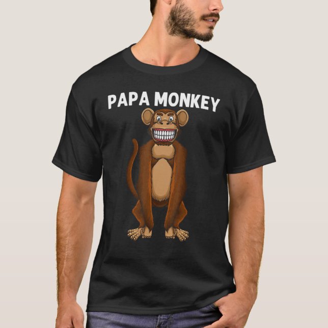 Monkey For Men Boys Primate Animal Monkey T-Shirt (Front)