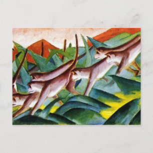 Monkey frieze by Franz Marc Postcard