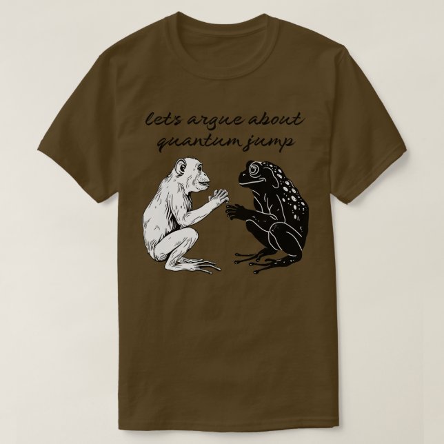 Monkey Frog quantum jump TShirt (Design Front)