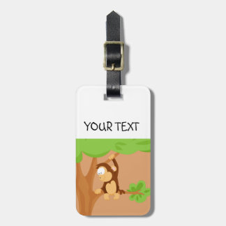 Monkey from my world animals serie luggage tag