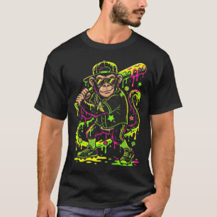 Monkey Funny Animals Baseball Drip Youth Boys T-Shirt