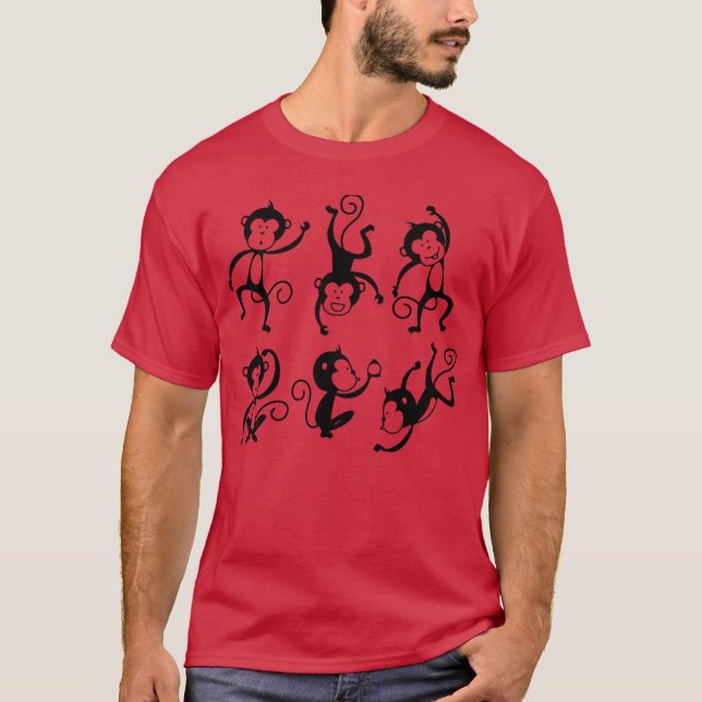 Monkey Funny Animals family T-Shirt (Front)