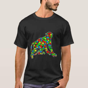 Monkey Funny Puzzle Animals Autism Awareness T-Shirt
