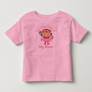 Monkey Future Big Sister Toddler T-Shirt