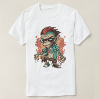 Monkey Gangster Cartoon Men's Basic T-Shirt