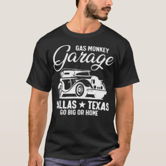Monkey Garage Gas Station Blood Sweat And Beers T-Shirt