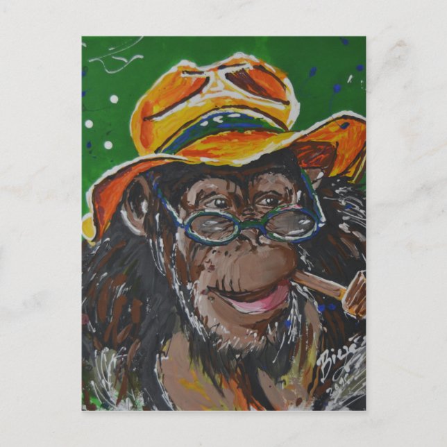 Monkey -Gentleman Postcard (Front)